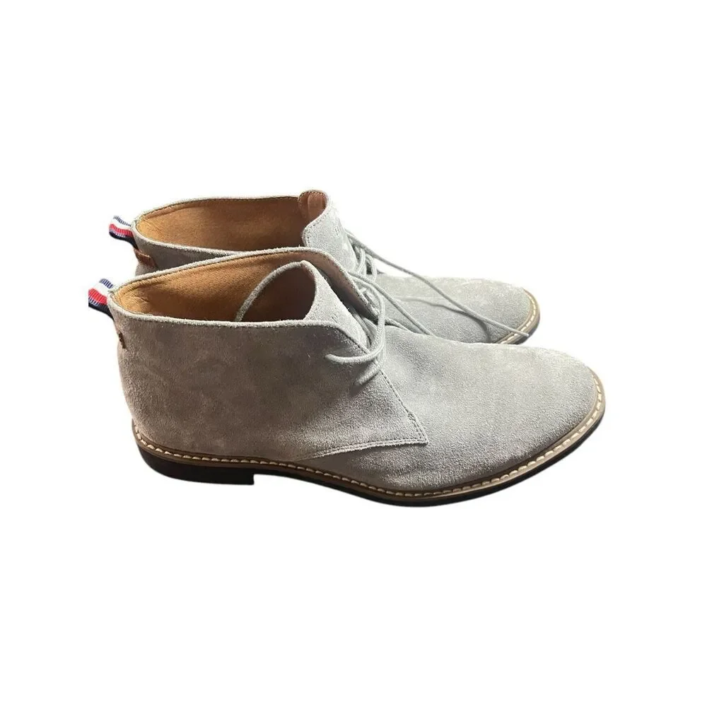 Tommy Hilfiger Mens Gray Suede Leather Lace Up Gervis Chukka Boot Size 11